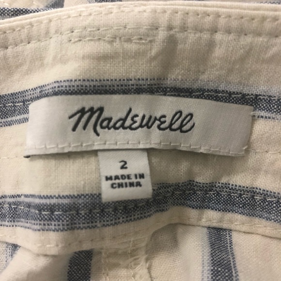 MADEWELL Portside Skirt with Blue Ticking Stripe - Picture 2 of 5